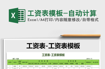 2025年工资表模板-自动计算