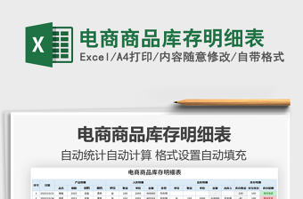 2025年电商商品库存明细表