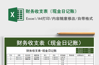 2025年财务收支表（现金日记账）