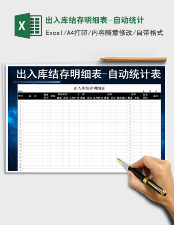 2025年出入库结存明细表-自动统计