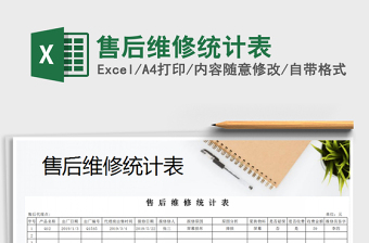 2025年售后维修统计表