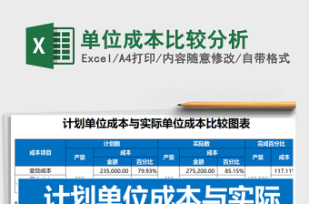 2025年单位成本比较分析