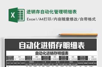 2025年进销存自动化管理明细表