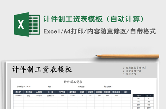 2025年计件制工资表模板（自动计算）