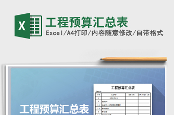 2025年工程预算汇总表