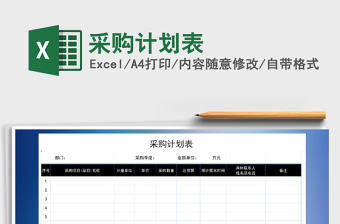 2025年采购计划表