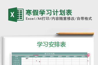 2025年寒假学习计划表