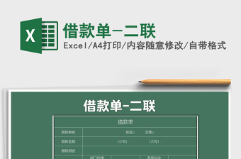 2025年借款单-二联