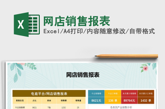 2025年网店销售报表