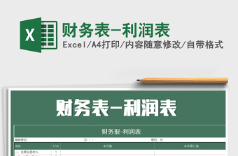 2025年财务表-利润表