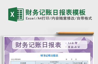 2025年财务记账日报表模板