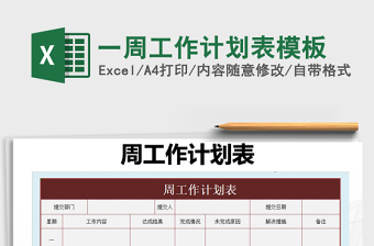 2025年一周工作计划表模板