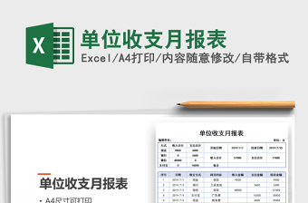 2025年单位收支月报表