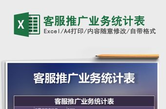 2025年客服推广业务统计表