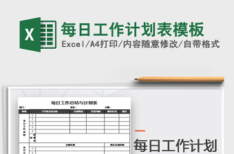 2025年每日工作计划表模板