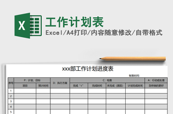 2025年工作计划表