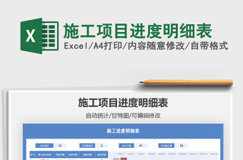 2025年施工项目进度明细表