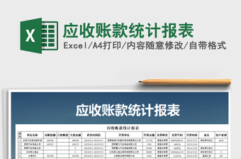 2025年应收账款统计报表