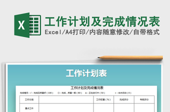 2025年工作计划及完成情况表