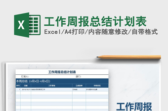 2025年工作周报总结计划表