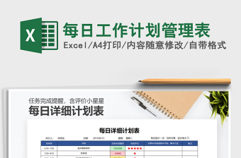 2025年每日工作计划管理表