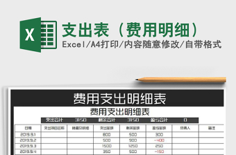 2025年支出表（费用明细）