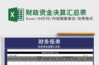 2025年财政资金决算汇总表