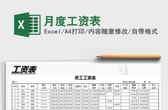 2025年月度工资表