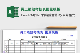 2025年员工绩效考核表批量模板
