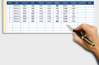 2025年工作进度表（全自动）