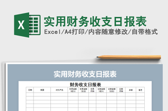 2025年实用财务收支日报表