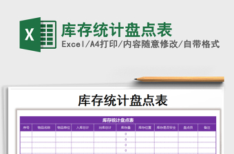 2025年库存统计盘点表