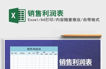 2025年销售利润表