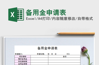 2025年备用金申请表