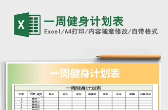 2025年一周健身计划表