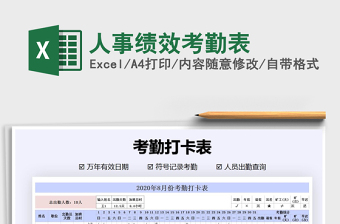 2025年人事绩效考勤表