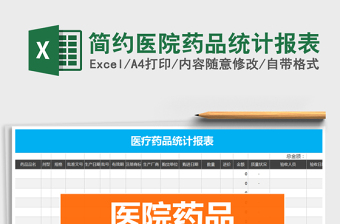 2025年简约医院药品统计报表