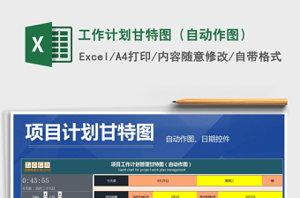 工作计划甘特图（自动作图）