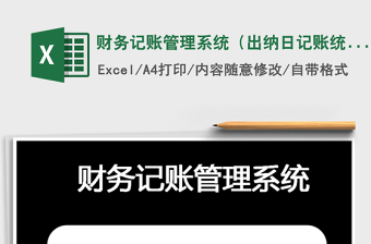 财务记账管理系统（出纳日记账统计）