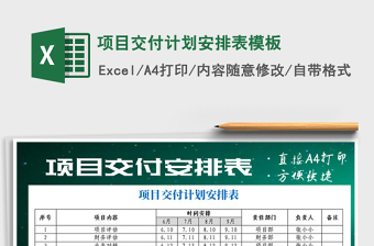 2025年项目交付计划安排表模板