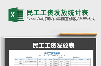 2025年民工工资发放统计表