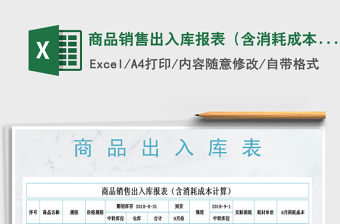 2025年商品销售出入库报表（含消耗成本计算）