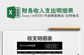 2025年财务收入支出明细表