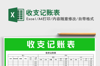 2025年收支记账表