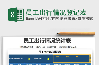 2025年员工出行情况登记表