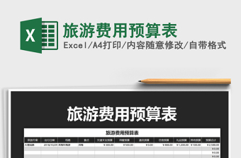 2025年旅游费用预算表