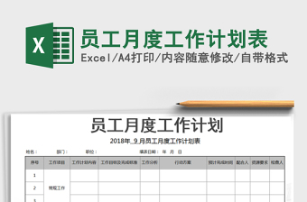 2025年员工月度工作计划表