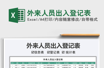 2025年外来人员出入登记表