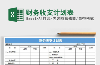 2025年财务收支计划表