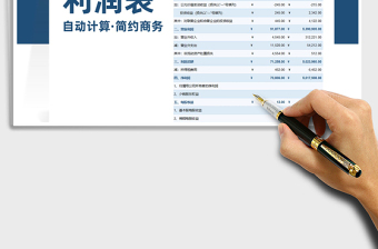 2025年损益利润表自动统计